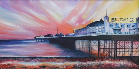 An original artwork of Brightom Pier